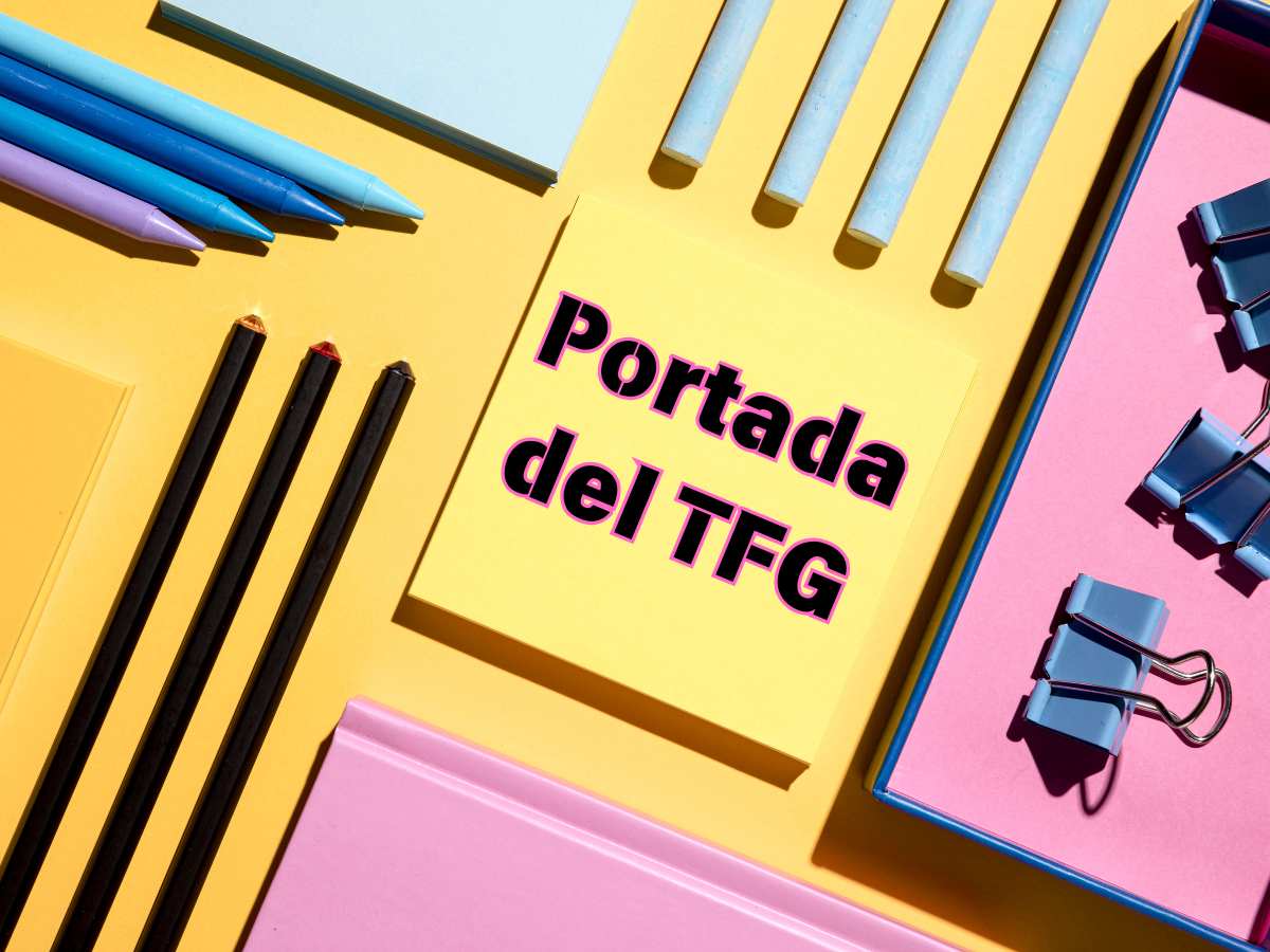 Posit con frase: "Portada del TFG"