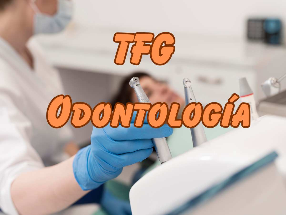 Estudiante preparando su TFG de Odontología con recursos académicos y tecnológicos